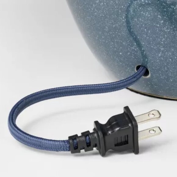 Studio McGee Large speckled blue Ceramic Table Lamp Blue NEW WITH TAG - Picture 5 of 5